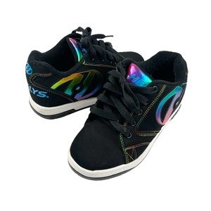 Heelys Black Iridescent Rainbow Sneakers Size 3 NO Wheels